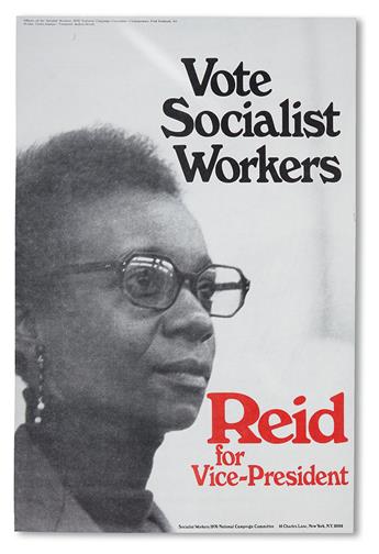 (CIVIL RIGHTS.) REID, WILLIE MAE. Vote Socialist Workers, Willie Mae Reid for Vice President * Vote Socialist Workers * Join the Fight